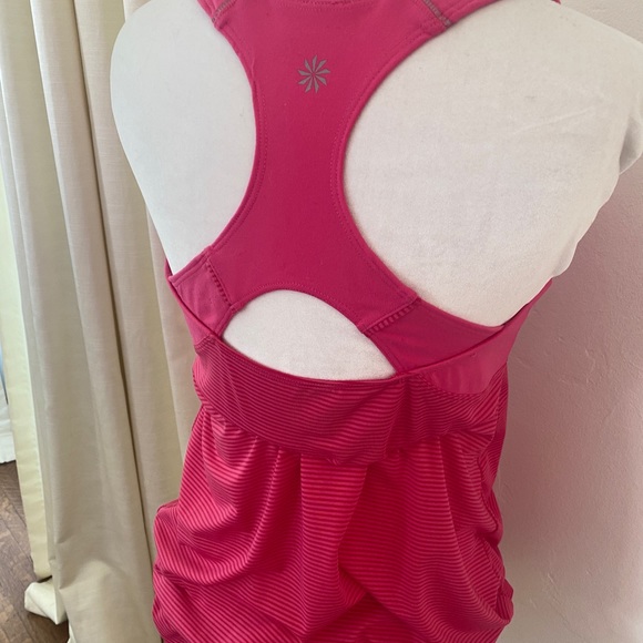 Athleta Bright Pink Tank cinched bottom - Picture 2 of 7